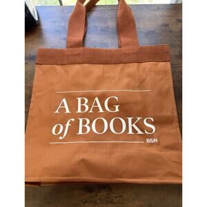Barnes & Noble Reusable Tote Bag A Bag Of Books 100% Cotton Rust Color Market